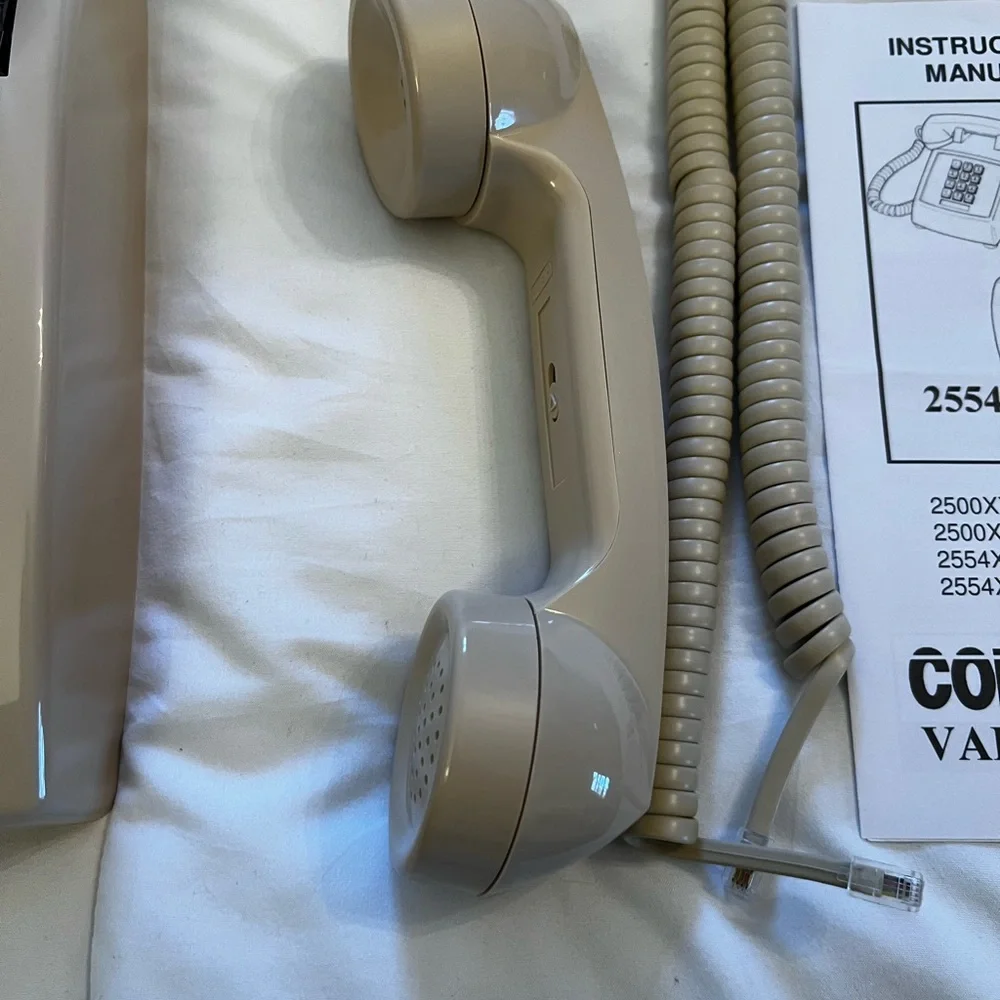 New Box Vintage Retro 1970’s Cortitelcoi push button wall mount telephone cream